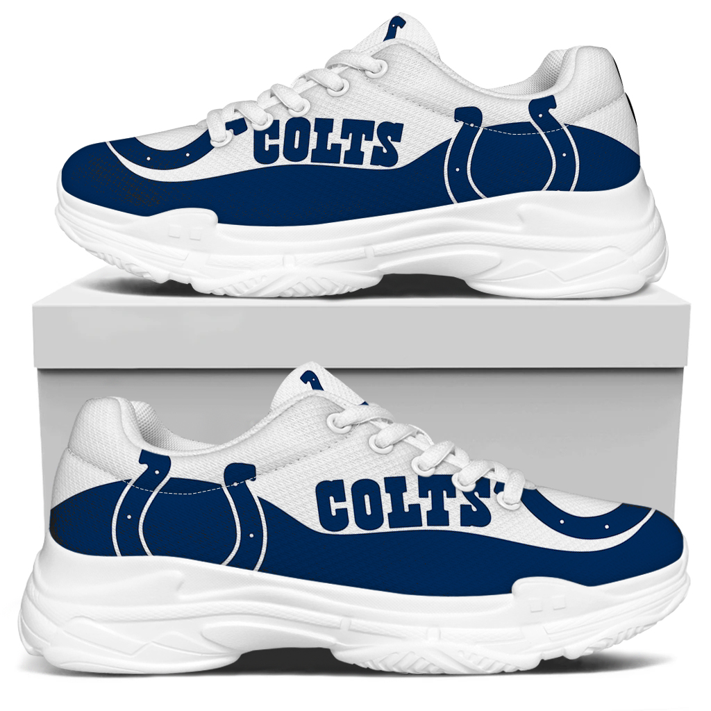 Women's Indianapolis Colts Edition Chunky Sneakers With Line 002 Women's Indianapolis Colts Edition Chunky Sneakers With Line 002